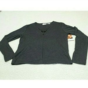 Kathy Ireland black Long sleeves top size M